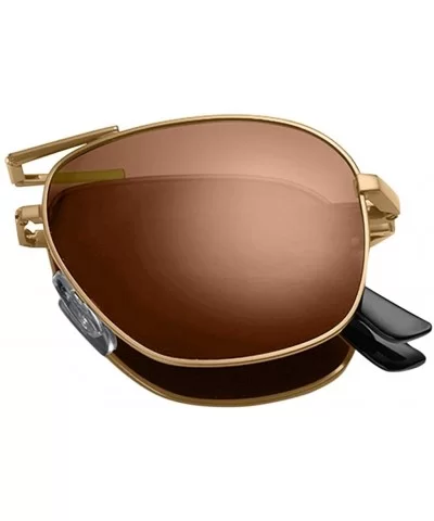 Trendy Rimless Sunglasses Mirror Reflective Sun Glasses for Women Men - Coffee - CS194A3XI9C $22.53 Square