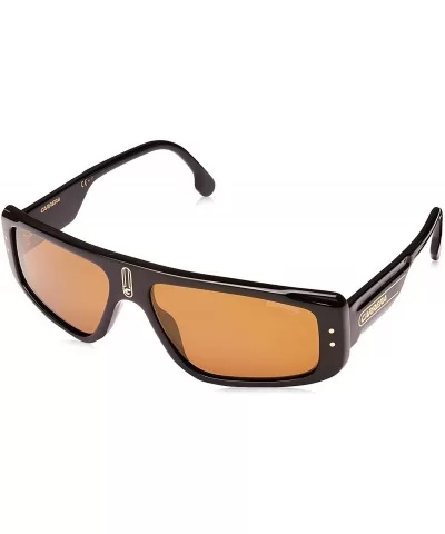 1022/S Black/Bronze Lens Mirror Sunglasses - CP18QGZ85TH $83.01 Wrap