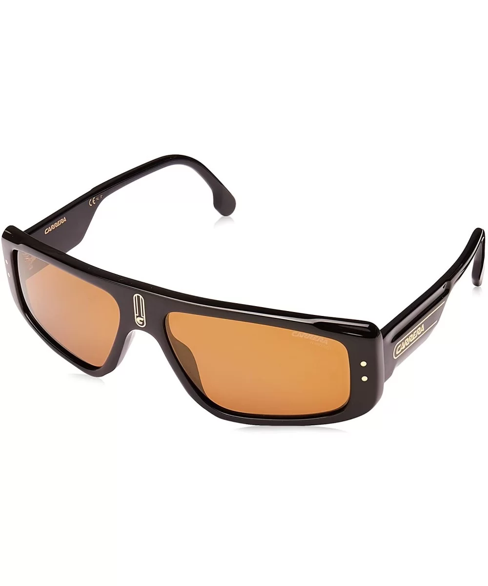 1022/S Black/Bronze Lens Mirror Sunglasses - CP18QGZ85TH $83.01 Wrap