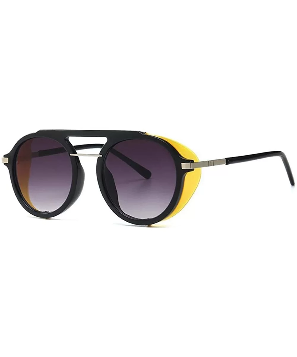 Steampunk Sunglasses Street - C5 Black and Yellow - C718W542EYO $28.93 Rectangular