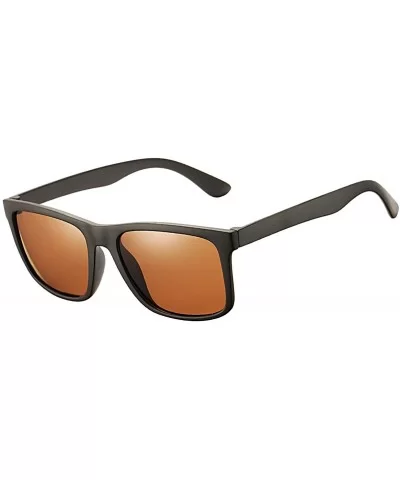 Unisex Polarized Sunglasses Classic Retro Sun Glasses- Unbreakable TR90 Frame - Brown/Brown - C318L58GSDY $20.76 Wayfarer