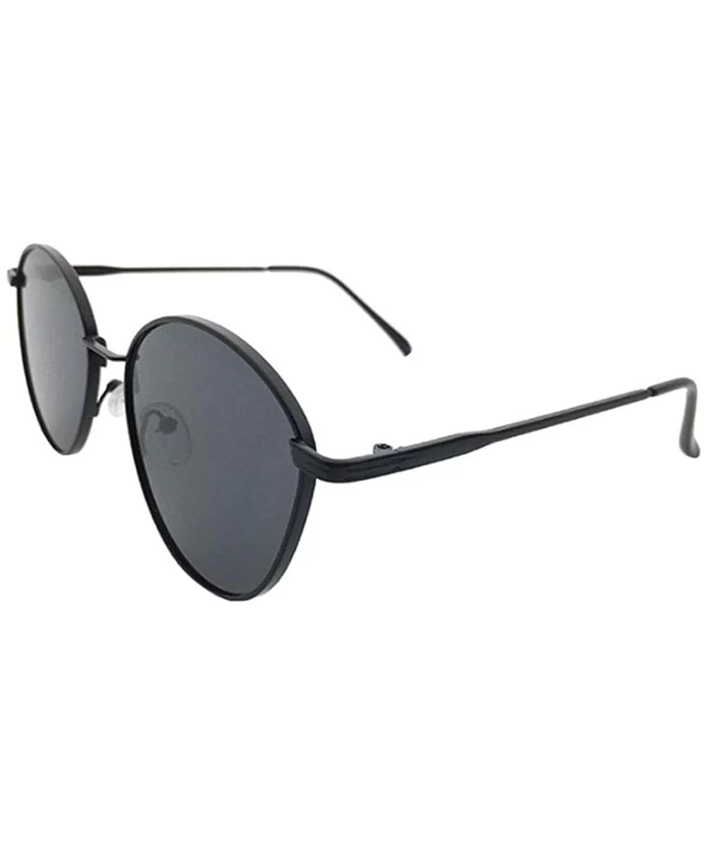 Color Lens Sunglasses Stylish Sunnies Eyewear Metal Sunglasses - N - Grey(black Frame) - CN196STQ4AW $27.78 Sport