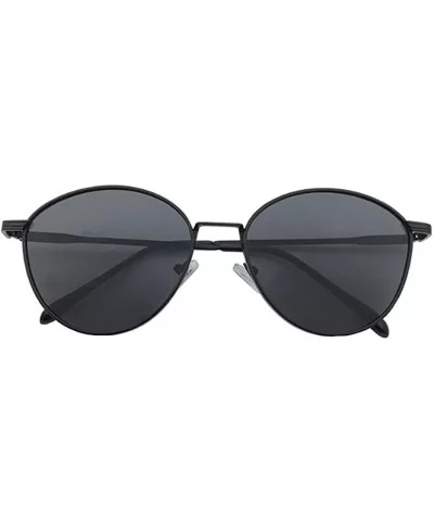 Color Lens Sunglasses Stylish Sunnies Eyewear Metal Sunglasses - N - Grey(black Frame) - CN196STQ4AW $27.78 Sport