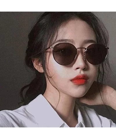 Color Lens Sunglasses Stylish Sunnies Eyewear Metal Sunglasses - N - Grey(black Frame) - CN196STQ4AW $27.78 Sport