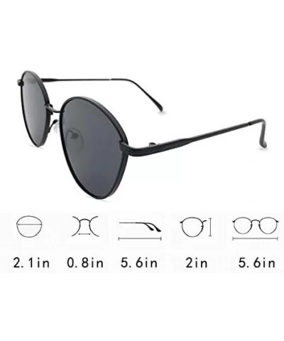 Color Lens Sunglasses Stylish Sunnies Eyewear Metal Sunglasses - N - Grey(black Frame) - CN196STQ4AW $27.78 Sport