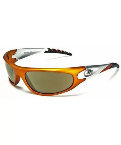 Mens Wrap Running Triathalon Golf Sports Baseball Sunglasses xl875 - Orange W Silver - CJ11CDKYD19 $11.12 Sport