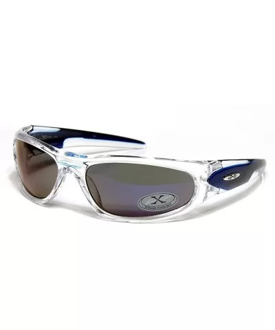 Mens Triathlon Sharp New Running Sunglasses - xl56 - Clear W Blue - CD11CDL40JD $11.77 Sport