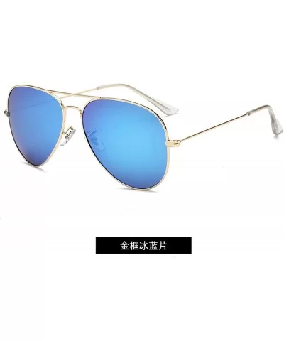 Round Sunglasses Women Glasses Lady Luxury Mirror Retro Yellow Metal Sun Vintage Tiny Female Men - 1 - CJ198A3OR0Y $57.36 Shield