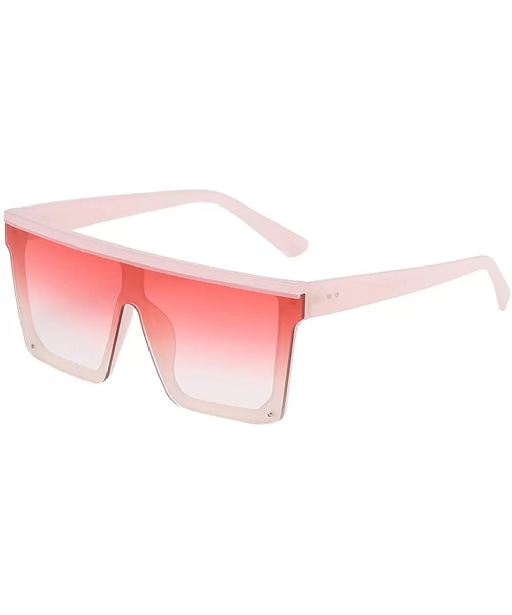 Square Oversized Sunglasses Flat Top Fashion Shades Sunglasses for Men Women Frame Driving Sun glasses - F - CS19075AU8U $13....