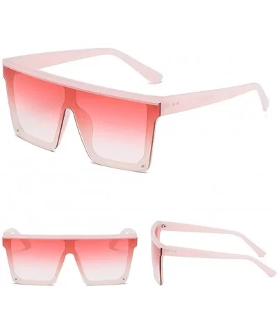 Square Oversized Sunglasses Flat Top Fashion Shades Sunglasses for Men Women Frame Driving Sun glasses - F - CS19075AU8U $13....