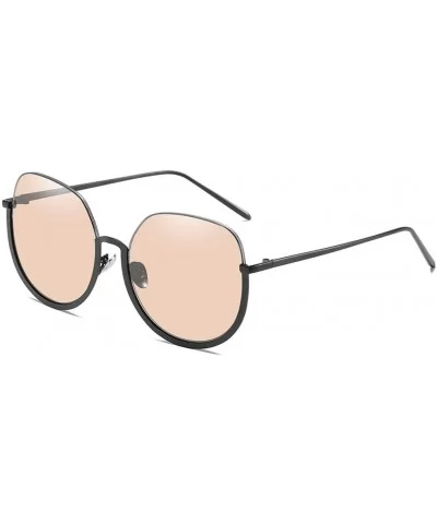 Sunglasses Sunglasses Female Retro Round - Brown - C418WEAC6I4 $75.28 Oversized