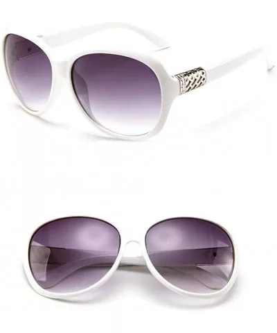 2019 Classic Oversized Sunglasses Women Brand Designer Ladies Sun Purple - White - C418XQY9W9E $11.94 Oversized