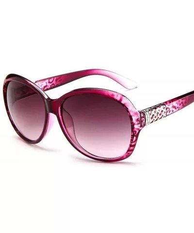 2019 Classic Oversized Sunglasses Women Brand Designer Ladies Sun Purple - White - C418XQY9W9E $11.94 Oversized