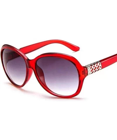 2019 Classic Oversized Sunglasses Women Brand Designer Ladies Sun Purple - White - C418XQY9W9E $11.94 Oversized