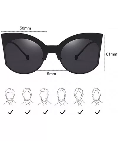 Cat Eye Mirrored Women Streetwear Sunglasses for Beach Driving Traveling - Pink - CD18DMNZG43 $23.43 Sport