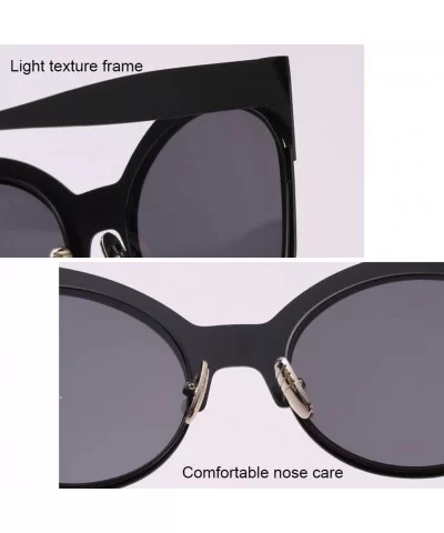 Cat Eye Mirrored Women Streetwear Sunglasses for Beach Driving Traveling - Pink - CD18DMNZG43 $23.43 Sport