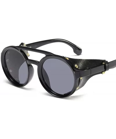 2019 Gothic Steampunk Sunglasses Men Women Cool Rivet Sun Glasses Retro Vintage Shield Shades - 4 - C718W658YKG $26.31 Sport