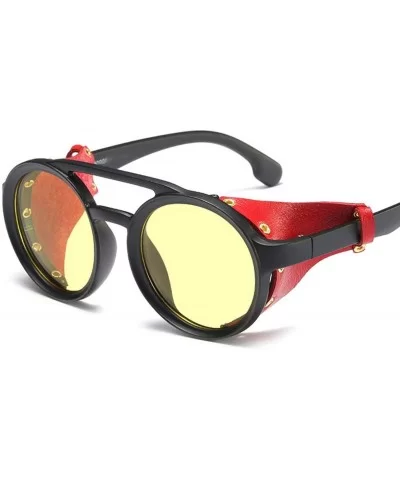 2019 Gothic Steampunk Sunglasses Men Women Cool Rivet Sun Glasses Retro Vintage Shield Shades - 4 - C718W658YKG $26.31 Sport