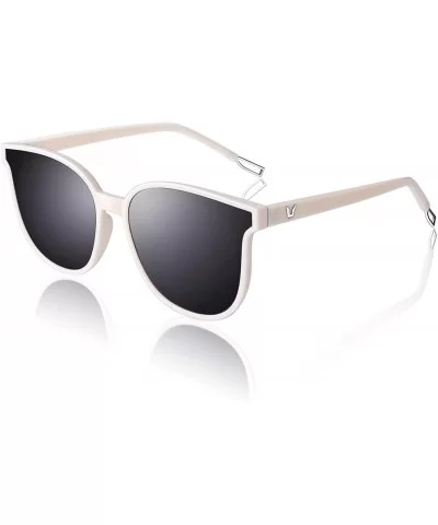 Oversized Octagon Sunglasses Women Vintage Polarized UV Protection Unique Brand Designer Shades S55 - CM18UC8RWO0 $19.12 Cat Eye
