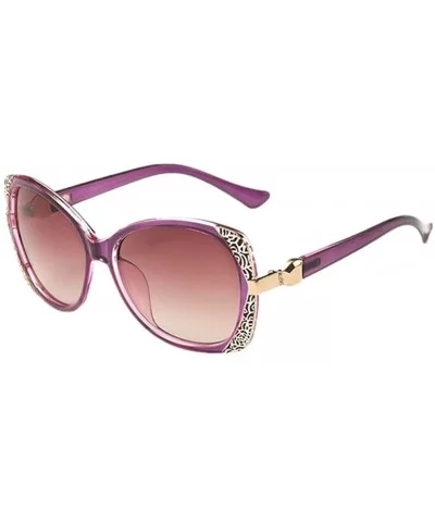 Women Classic UV400 Protection Sunglasses Sport Driving Sun Glasses Eyewear - Purple - CL182SM9KNQ $12.51 Wrap