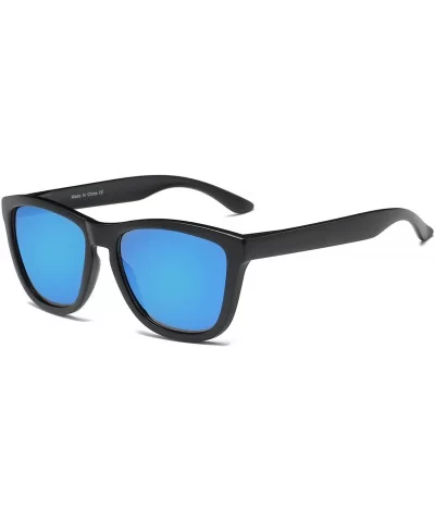 Wayfarer Sunglasses Fashion Rectangular Polarized Sunglasses UV400 Protection - C9180LGOIGZ $14.75 Oversized