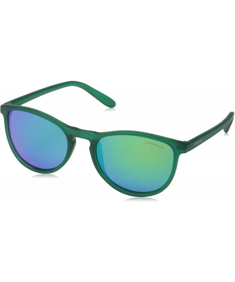 unisex-child Pld8016/N Rectangular Sunglasses - Transpdarkgreen - CD127P97CCT $47.79 Rectangular