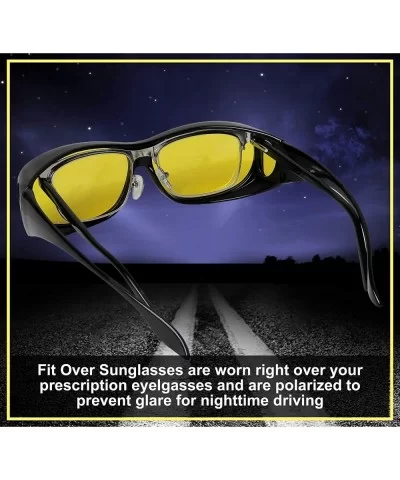 Driving Glasses Polarized Reducing Sunglasses - Night Driving Lens - C718OAY33XN $12.31 Sport