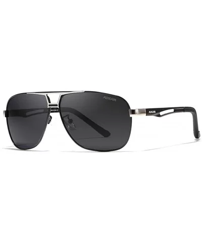 Outdoor leisure fishing glasses metal aviator sunglasses - Silver Color - CM18I5E7AAD $67.58 Aviator