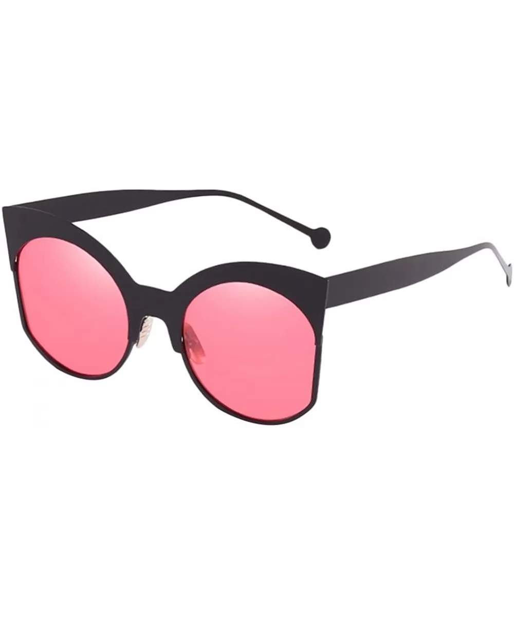 Ladies Eyewear 80s Cats Sunglasses for Women UV400 Protection with Case - Red - CJ18DMN0ECR $24.23 Sport