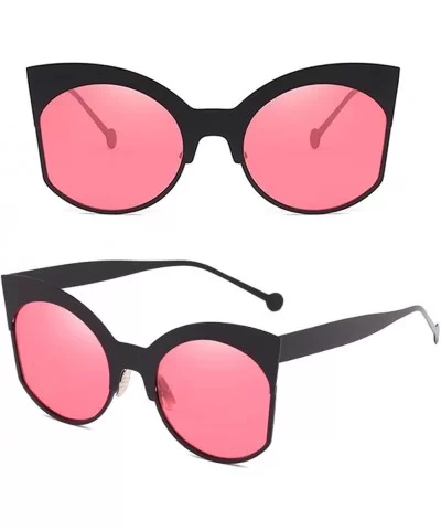 Ladies Eyewear 80s Cats Sunglasses for Women UV400 Protection with Case - Red - CJ18DMN0ECR $24.23 Sport