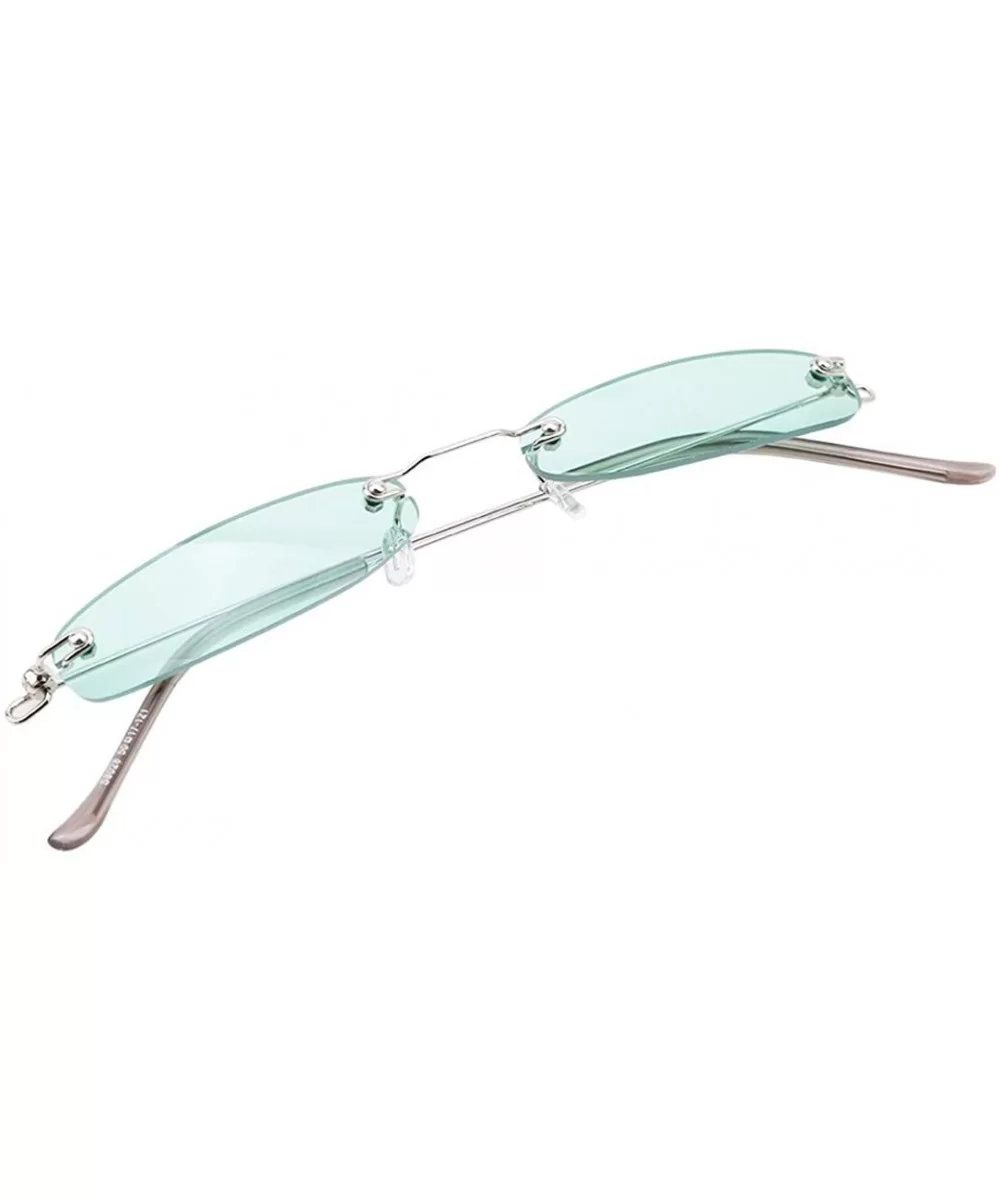 Fashion Rimless Delicate Sunglasses Versatile - Green - C318ISC33NO $10.90 Square