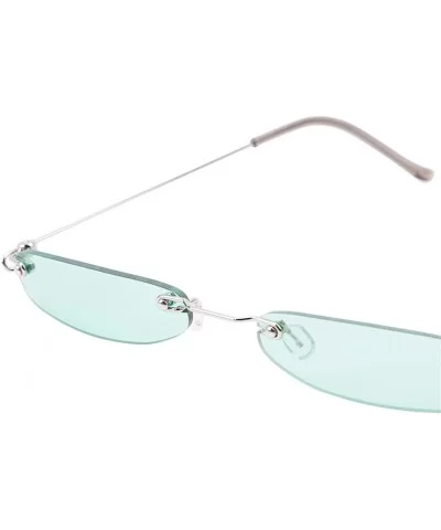 Fashion Rimless Delicate Sunglasses Versatile - Green - C318ISC33NO $10.90 Square