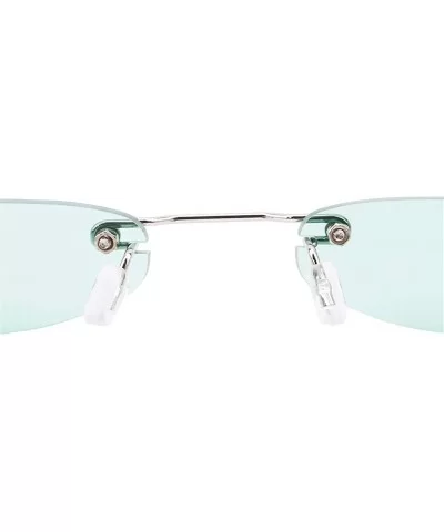 Fashion Rimless Delicate Sunglasses Versatile - Green - C318ISC33NO $10.90 Square