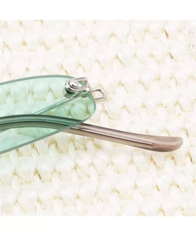 Fashion Rimless Delicate Sunglasses Versatile - Green - C318ISC33NO $10.90 Square