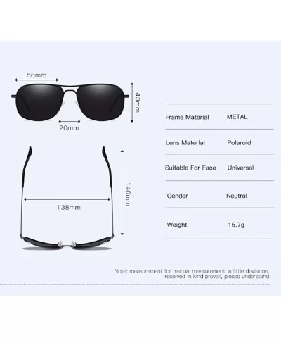 Sunglasses Men's Polarized Sunglasses Classic Square Polarized Sunglasses Driving - A - CH18QQ2D65X $54.34 Aviator