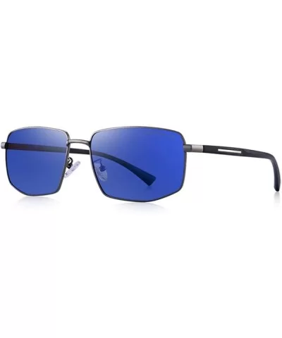 DESIGN Men Classic Sunglasses Male HD Polarized Rectangle Sun Glasses C01 Black - C03 Blue - C718XDWUDKG $25.96 Aviator