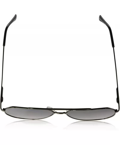 Men's R1500 Geometric Metal Aviator Sunglasses with 100% UV Protection- 60 mm - Gunmetal & Black - CB18NDE0RGG $65.87 Shield