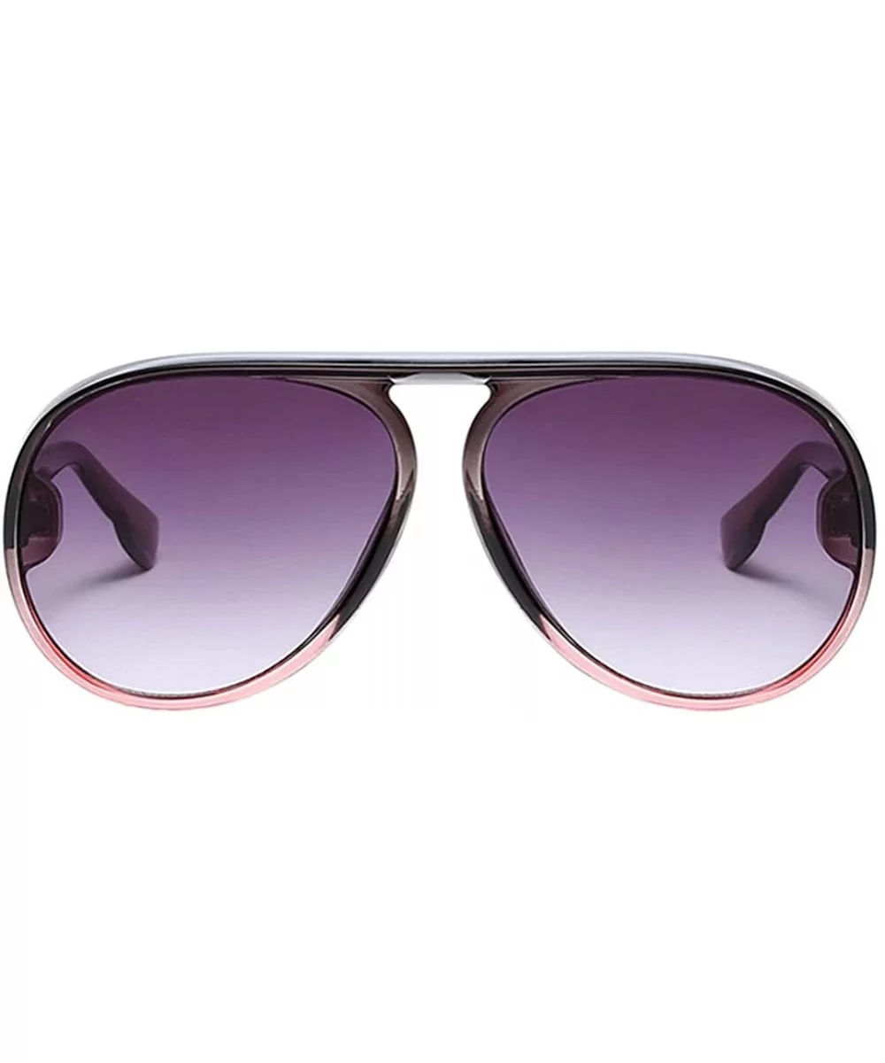 Womens Mens Oversized Cat Eye Sunglasses Outdoor Vintage Retro Shades - Pink Frame+gray Lens - CL18E5EUOUC $13.56 Oversized