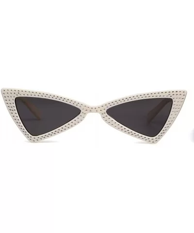 Sunglasses Triangle Vintage Glasses - C4 Beige - C618W3NX0R8 $37.14 Oversized