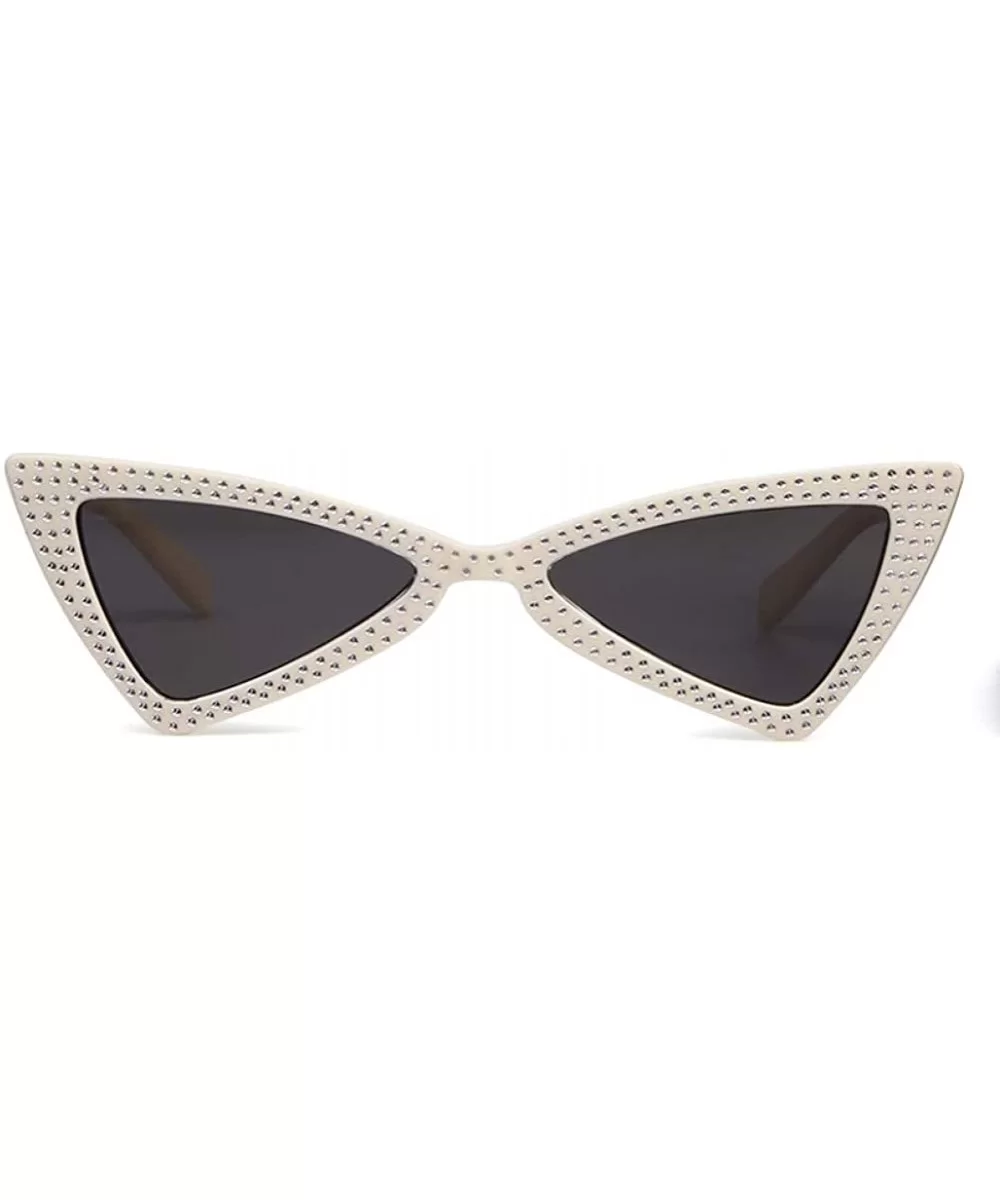 Sunglasses Triangle Vintage Glasses - C4 Beige - C618W3NX0R8 $37.14 Oversized