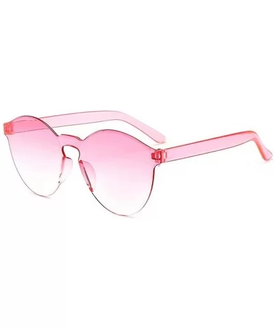 Unisex Fashion Candy Colors Round Outdoor Sunglasses Sunglasses - Pink - CA199S6IIRM $25.16 Round