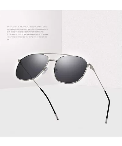 Vintage Fashion Lady Aviator round Metal Driving Glasses Sunglasses UV400 - Silver - CX18XLK9I3O $13.67 Aviator