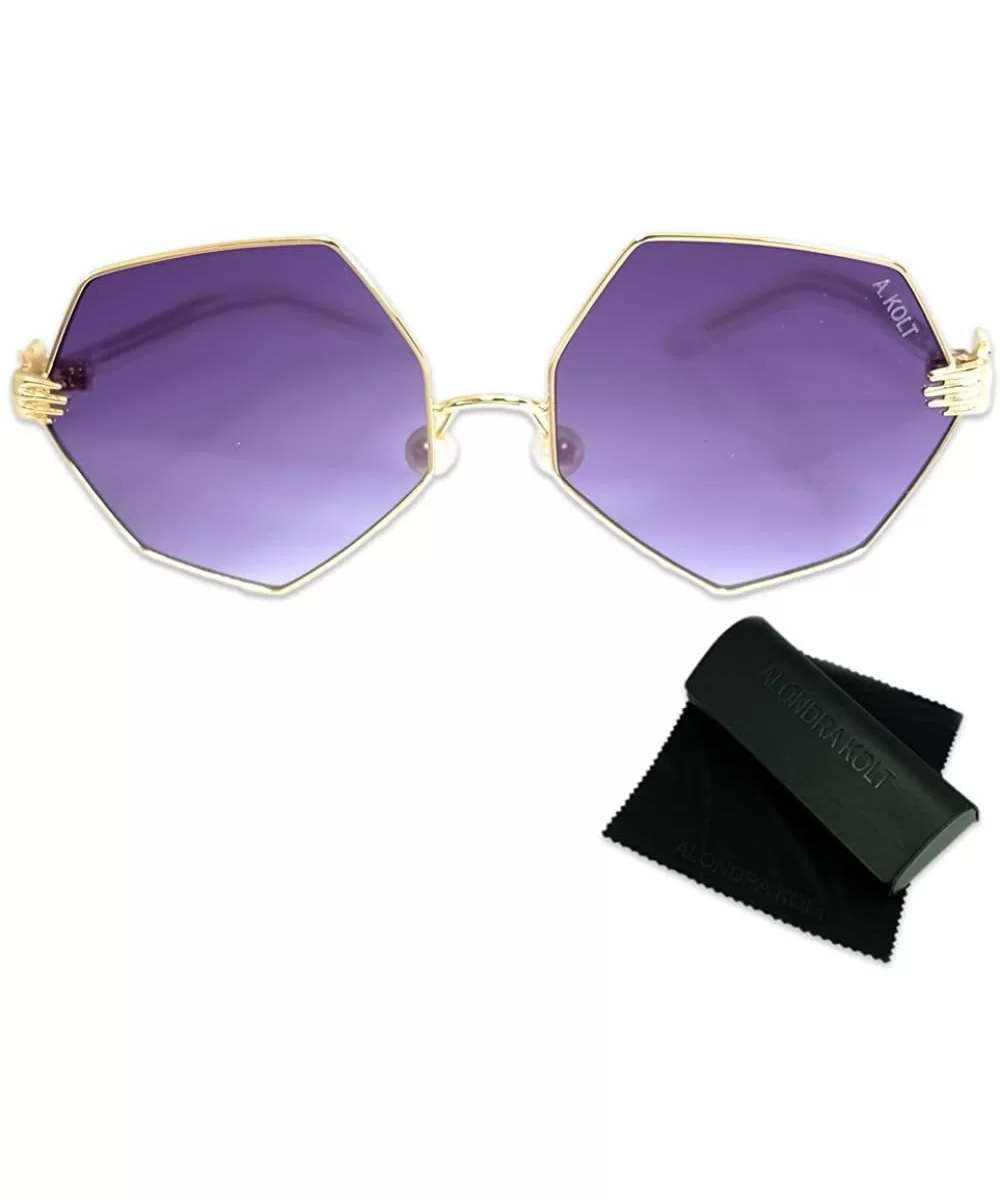 THE LALINE pearl nose pads sunglasses - Dark Violet - CL188MH9KT4 $17.63 Aviator