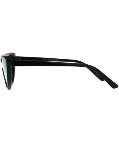 Womens Color Mirror Shield Futuristic Cat Eye Funky Plastic Sunglasses - Black Peach Mirror - C7180GEUXX5 $13.77 Cat Eye