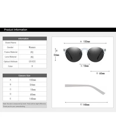 Fashion Rimless Sunglasses Women Brand Design Female Sun Glasses Ladies 1 - 7 - CE18XEC4W05 $12.03 Aviator