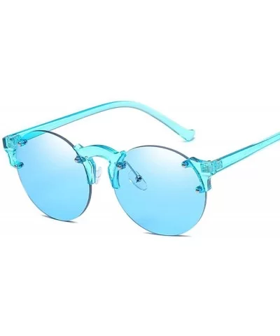 Fashion Rimless Sunglasses Women Brand Design Female Sun Glasses Ladies 1 - 7 - CE18XEC4W05 $12.03 Aviator