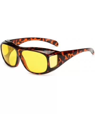 Night Vision Goggles Fit Over Prescription Glasses Wrap Arounds Sunglasses Driving - Leopard Frame+yellow Lens - CM18NK6W09K ...