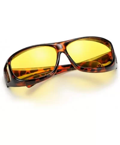 Night Vision Goggles Fit Over Prescription Glasses Wrap Arounds Sunglasses Driving - Leopard Frame+yellow Lens - CM18NK6W09K ...