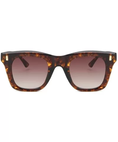 Fashion Square Sunglasses GorNorriss Integrated - Coffee Lens/Coffee Frame - CJ18QIA0682 $9.69 Oversized