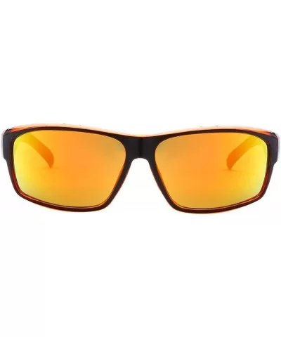 Men's Milestone Designer Fashion Sports Sunglasses for Baseball Cycling Fishing Golf - Orange - C018U54GWEL $13.13 Wrap
